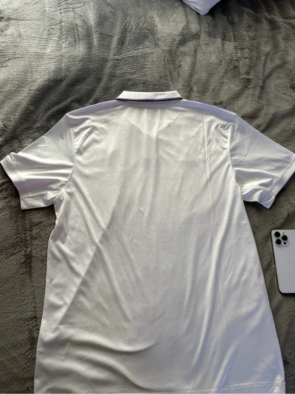Real Madrid Adidas White Home Jersey - Emirates Fly Better Size XL Authentic